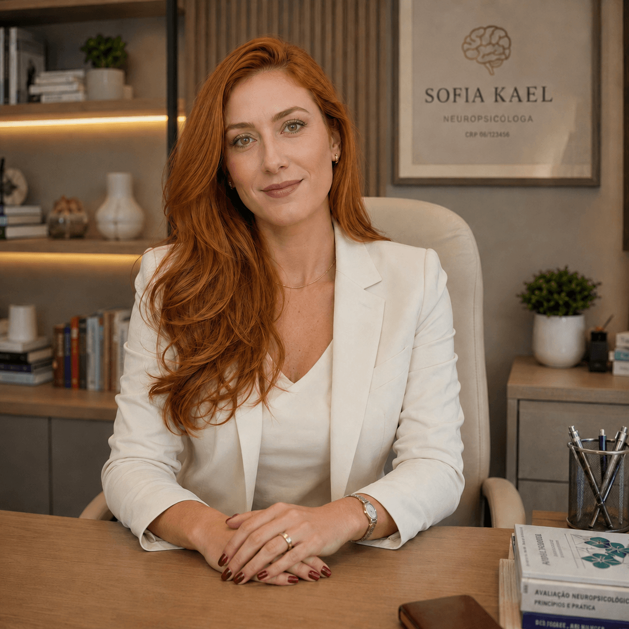 Retrato da Dra. Sofia Kael